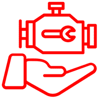 Icon Hand mit Motor darin 